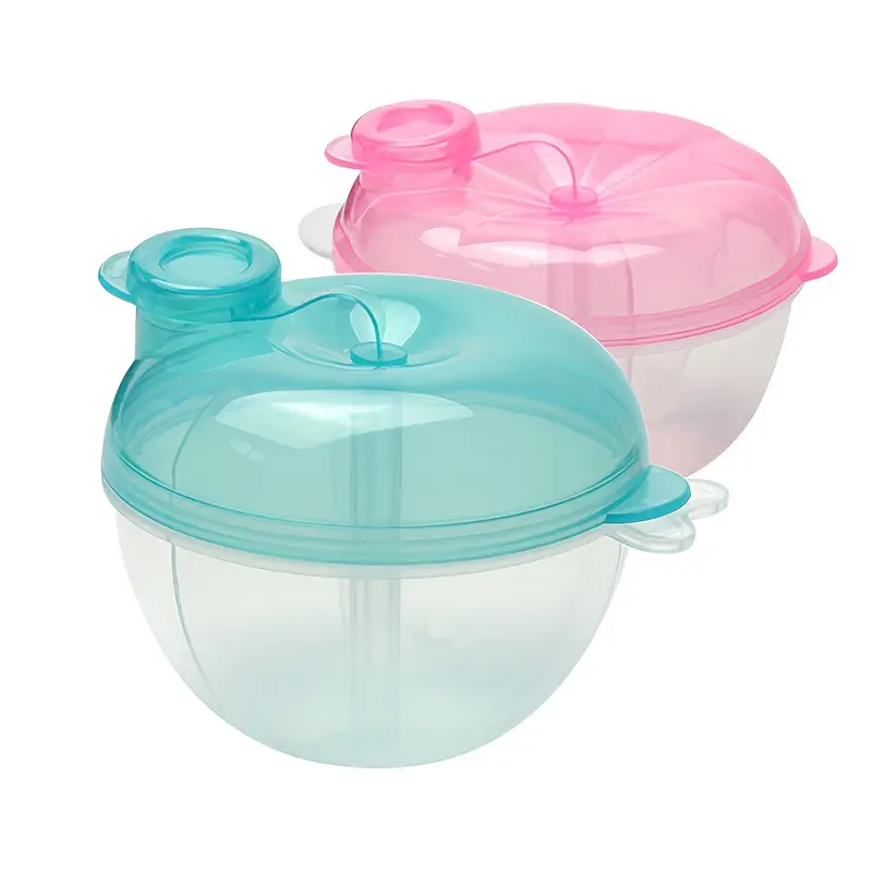 Baby Food On The Go - กล่องนมผงหมุนได้ 3-in-1 - แบบพกพา, เครื่องล้างจานปลอดภัย, ฝาปิดแบบพลิกด้านบน,