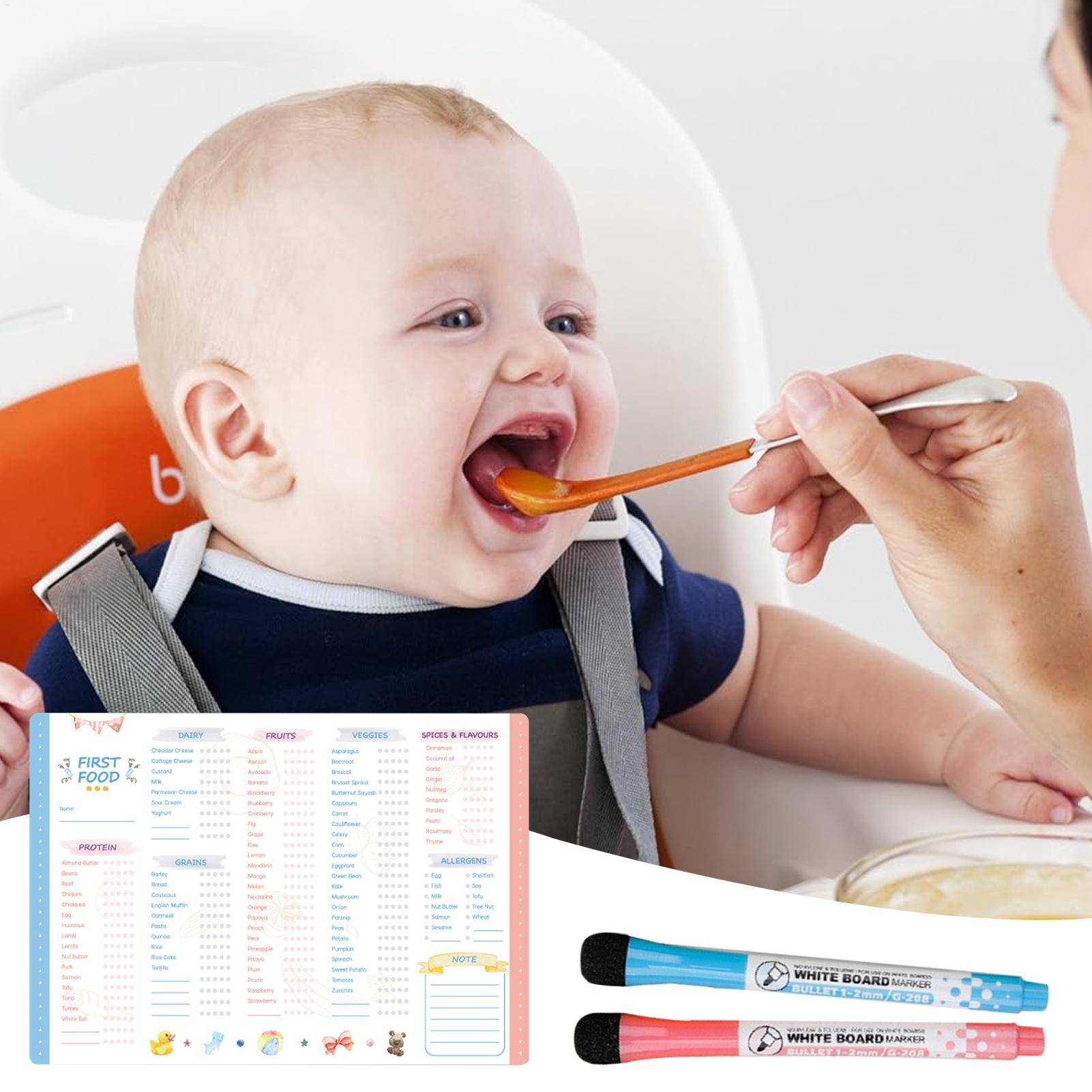 Baby Food Schedule - ชุดตรวจสอบอาหารสำหรับเด็กทารกแบบแม่เหล็ก แผนภูมิติดตามอาหารทารกแบบลบได้ แผนภูมิวางแผนการให้อาหารเด็กแบบแม่เหล็กที่ใช้ซ้ำได้