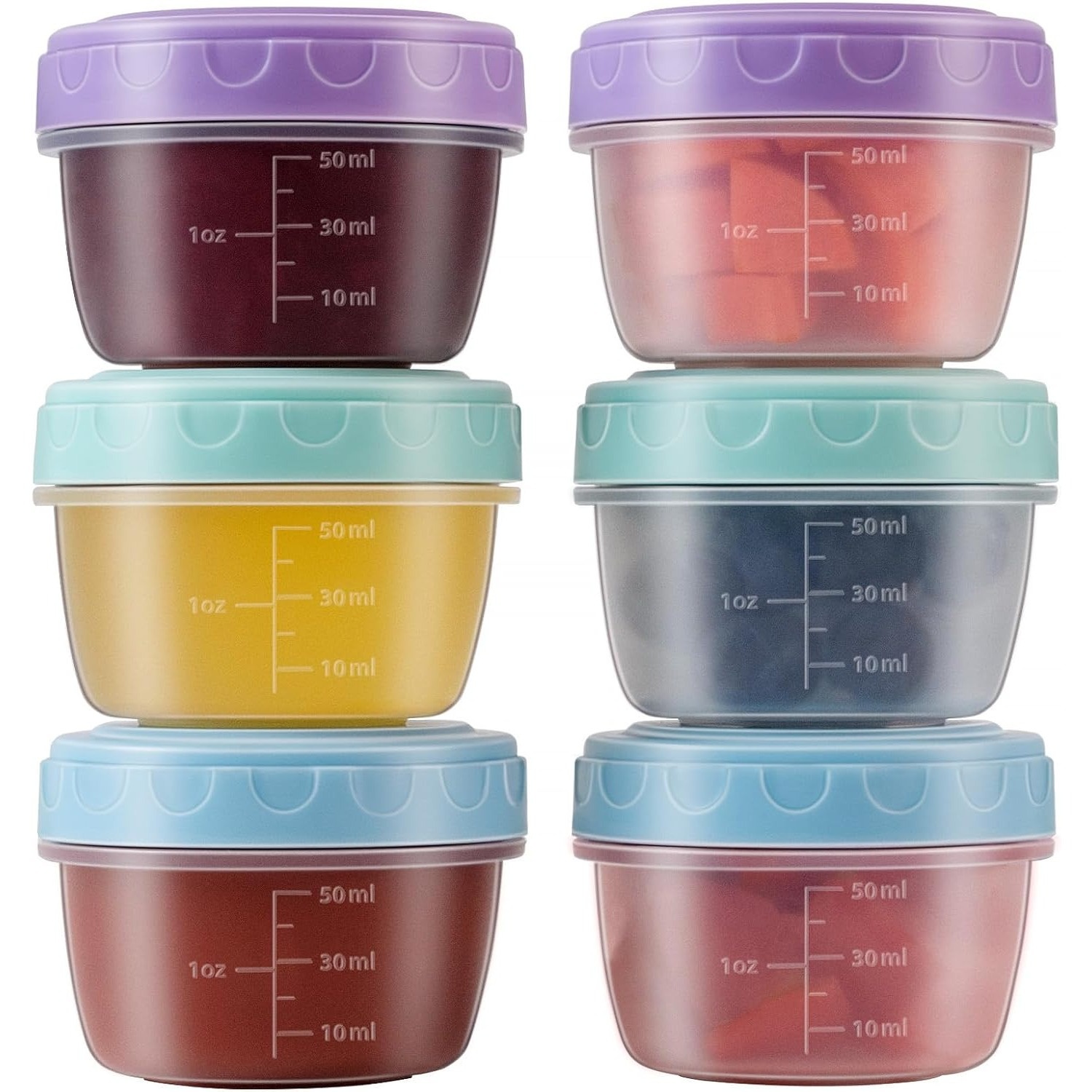 Baby Food Jars Glass - 1-6 แพ็ค 2.7 ออนซ์สลัดคอนเทนเนอร์ TO Go