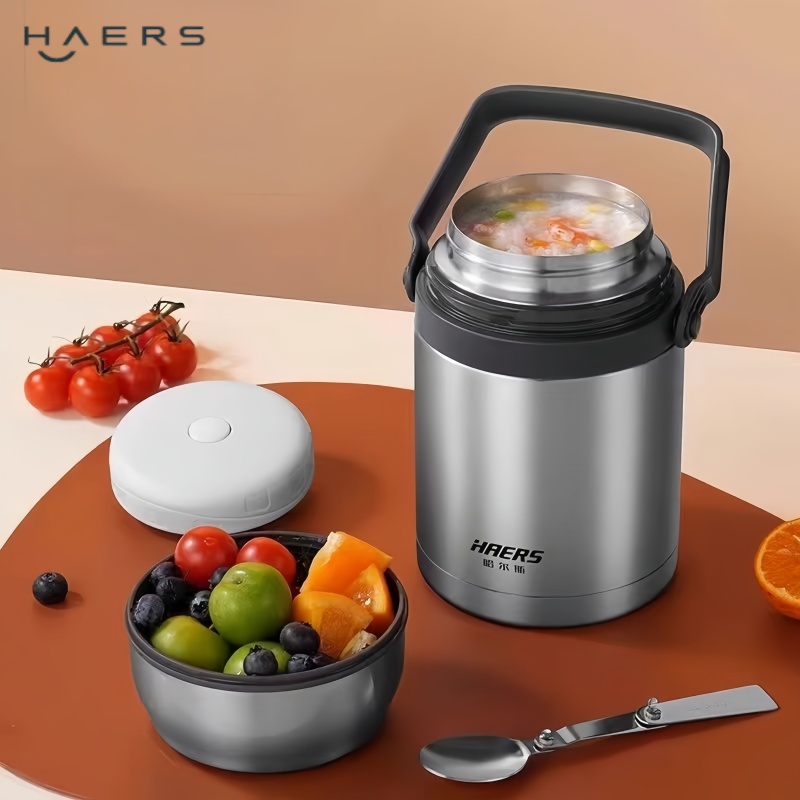 Baby Food Jar Insulated - HAERS กระติกเก็บอาหารสุญญากาศ 1 ลิตร ทำจากสแตนเลส 304