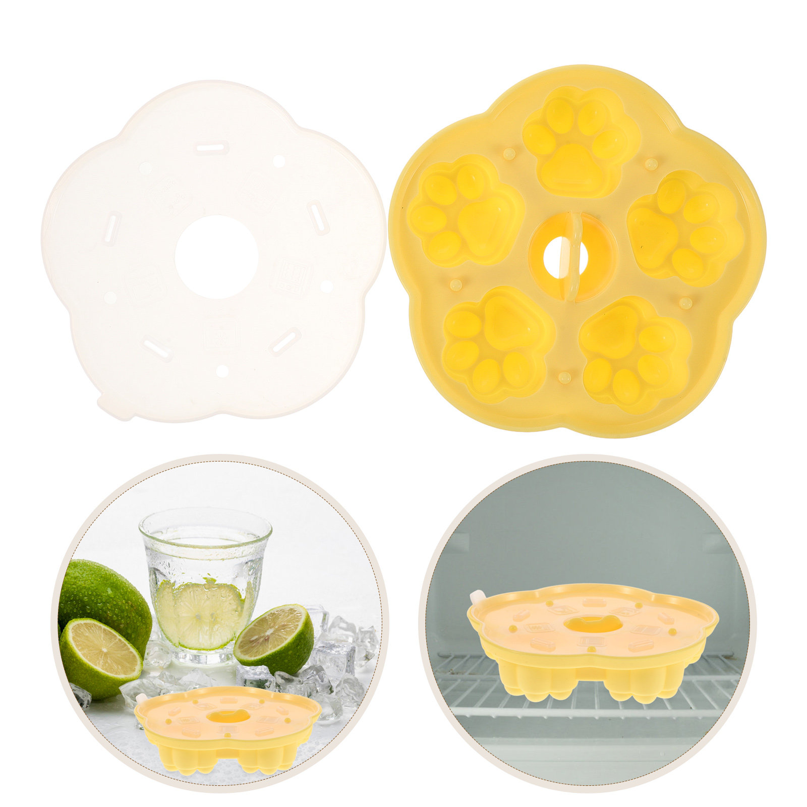 Baby Food Jelly - ถาดซิลิโคนสำหรับแช่แข็งอาหารเด็ก 2 ชิ้น พร้อมฝาปิด รูปทรงสัตว์ สำหรับนึ่ง