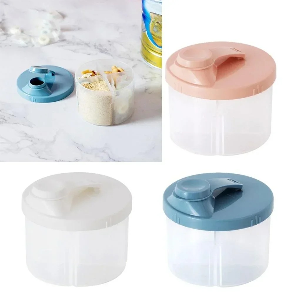 Baby Food On The Go - เครื่องจ่ายสูตรเด็กขณะเดินทาง, ภาชนะสูตรสี่ช่องแบบหมุนได้ไม่หกสำหรับพกพา, ภาชนะใส่ขนมสำหรับกลางแจ้ง