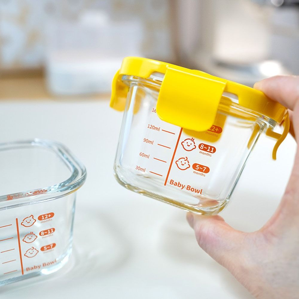 Baby Food Jars Glass - กล่องเก็บอาหารใหม่ 170 มล. ใช้กับไมโครเวฟได้ ปลอดภัยสำหรับอาหารเด็ก แก้วใส่อาหารเด็ก