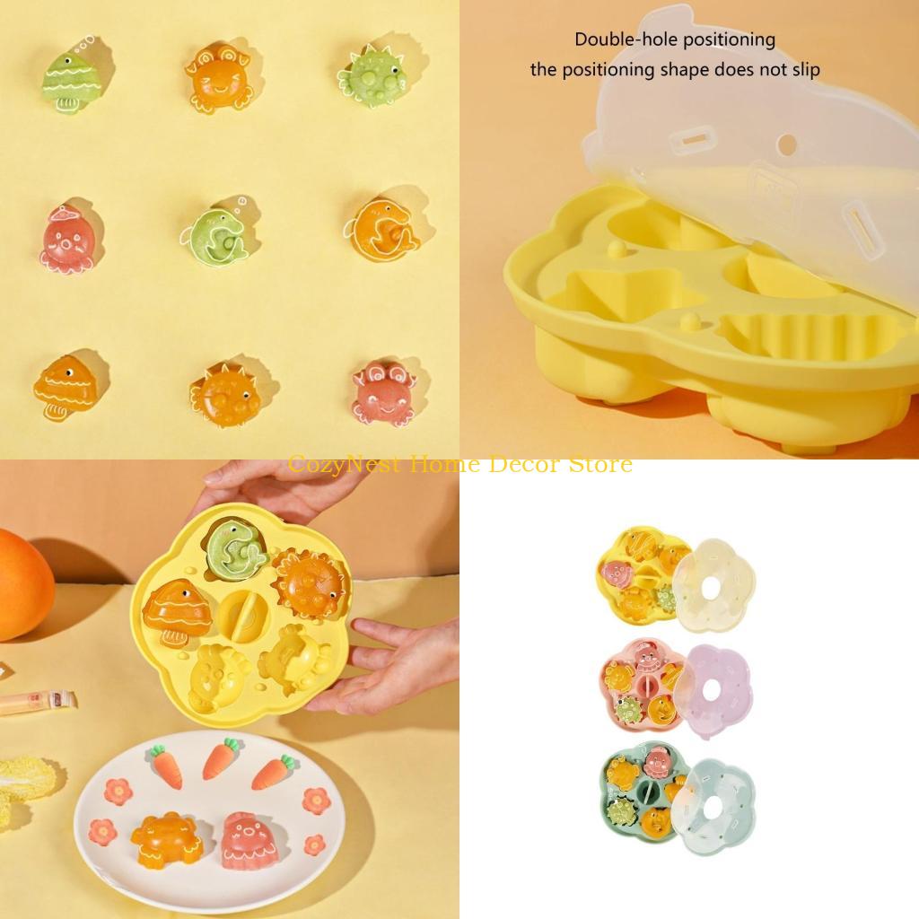 Baby Food Jelly - 92MF แม่พิมพ์การ์ตูนการ์ตูนเบเกอรี่แม่พิมพ์สัตว์ทะเลรูปร่างซิลิโคนแม่พิมพ์ช็อกโกแลต