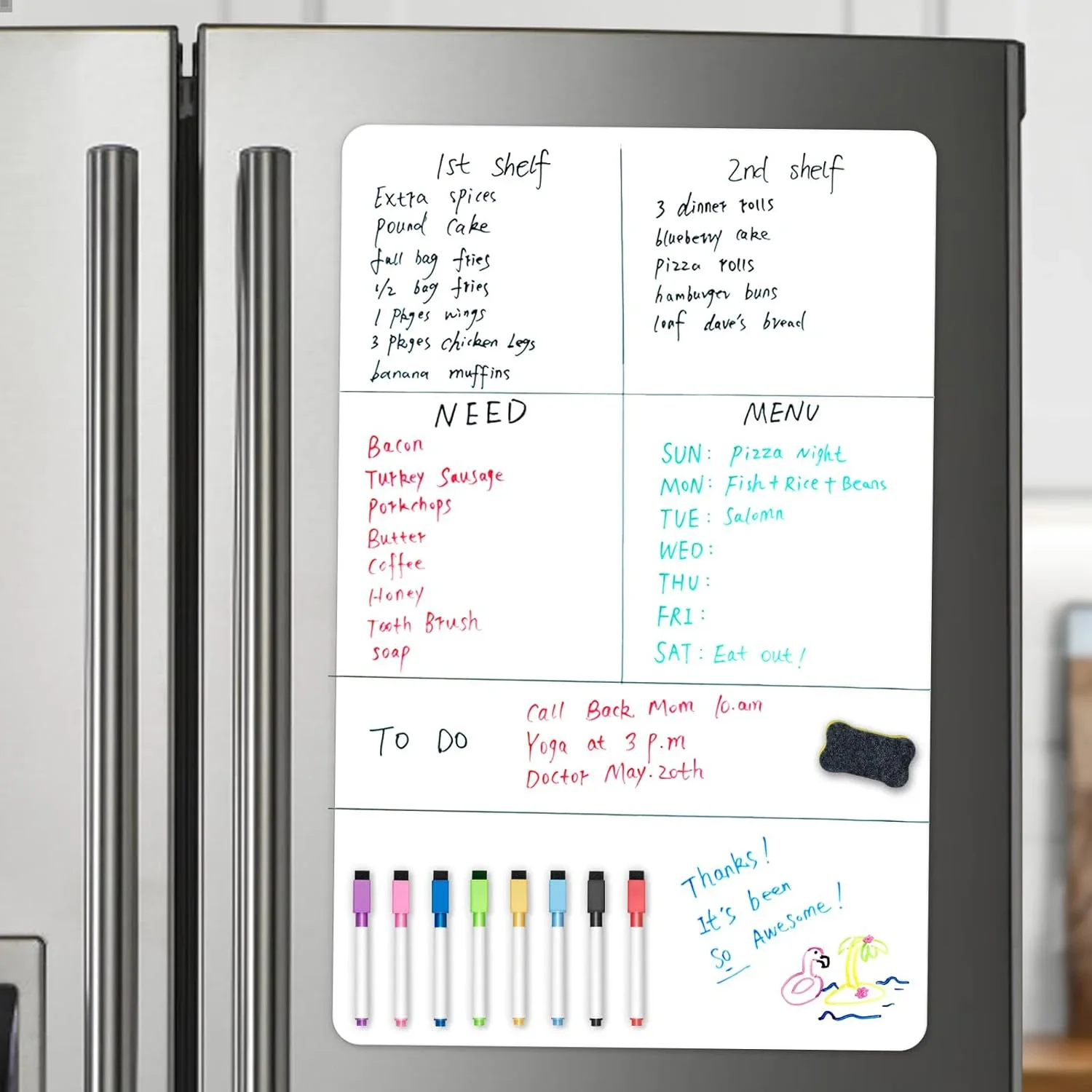 กระดานไวท์บอร์ดกระดานไวท์บอร์ด - Baby Food Schedule บทวิจารณ์และราคา