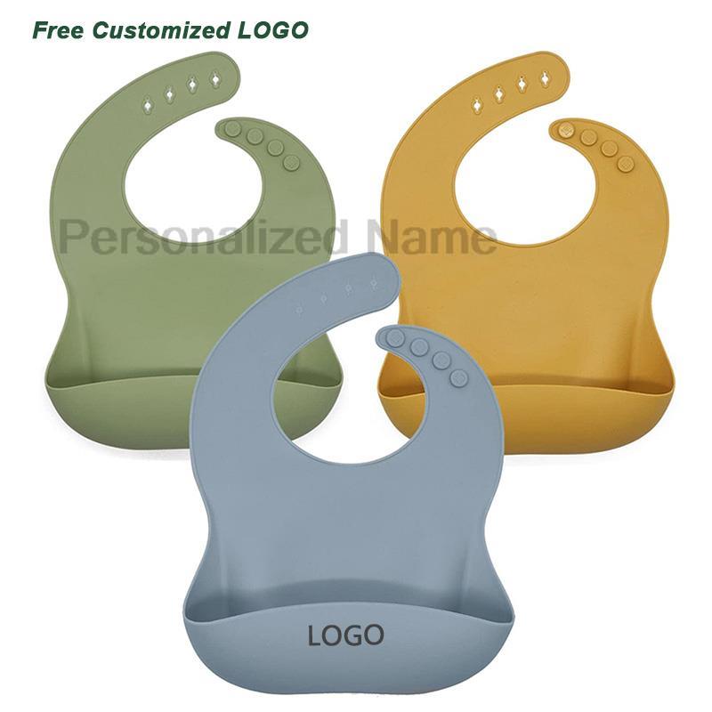 ผ้ากันเปื้อนเด็กซิลิโคนสําหรับ - Baby Food Logo บทวิจารณ์และราคา