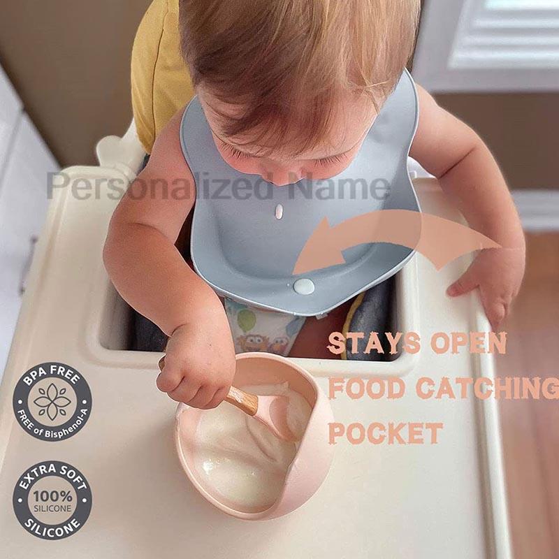 ผ้ากันเปื้อนเด็กซิลิโคนสําหรับ - Baby Food Logo บทวิจารณ์และราคา