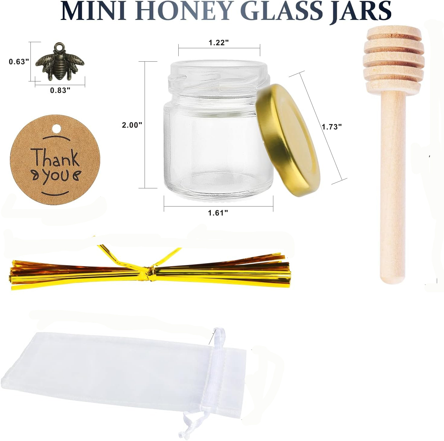 ขวดน้ำผึ้งแก้วขนาดเล็กพร้อมไม้ - Baby Food Jars Glass บทวิจารณ์และราคา