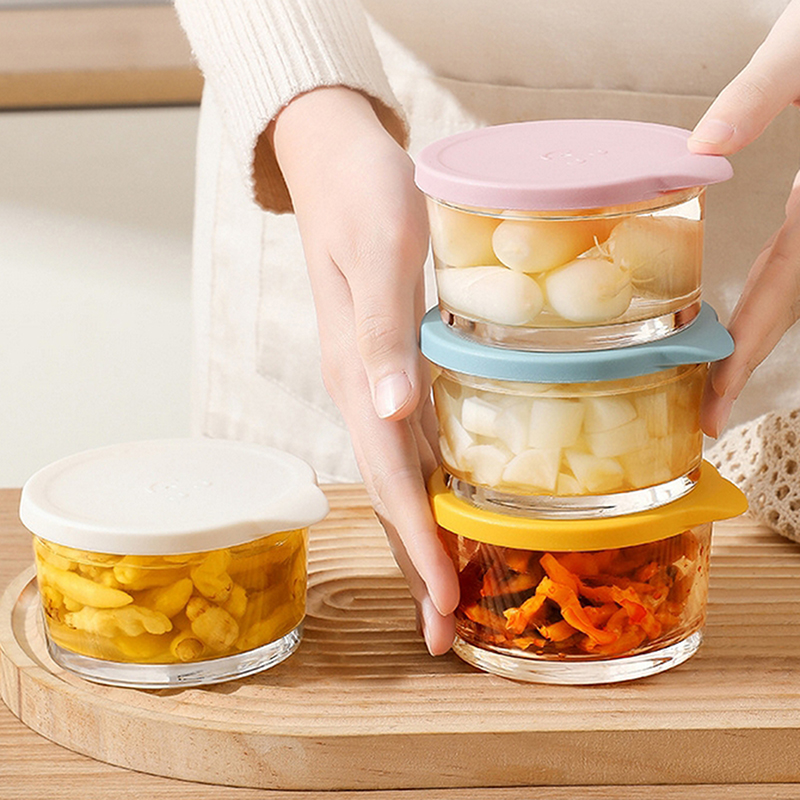 ภาชนะเก็บอาหารทรงกลมสำหรับใช้ก - Baby Food Jars Glass บทวิจารณ์และราคา