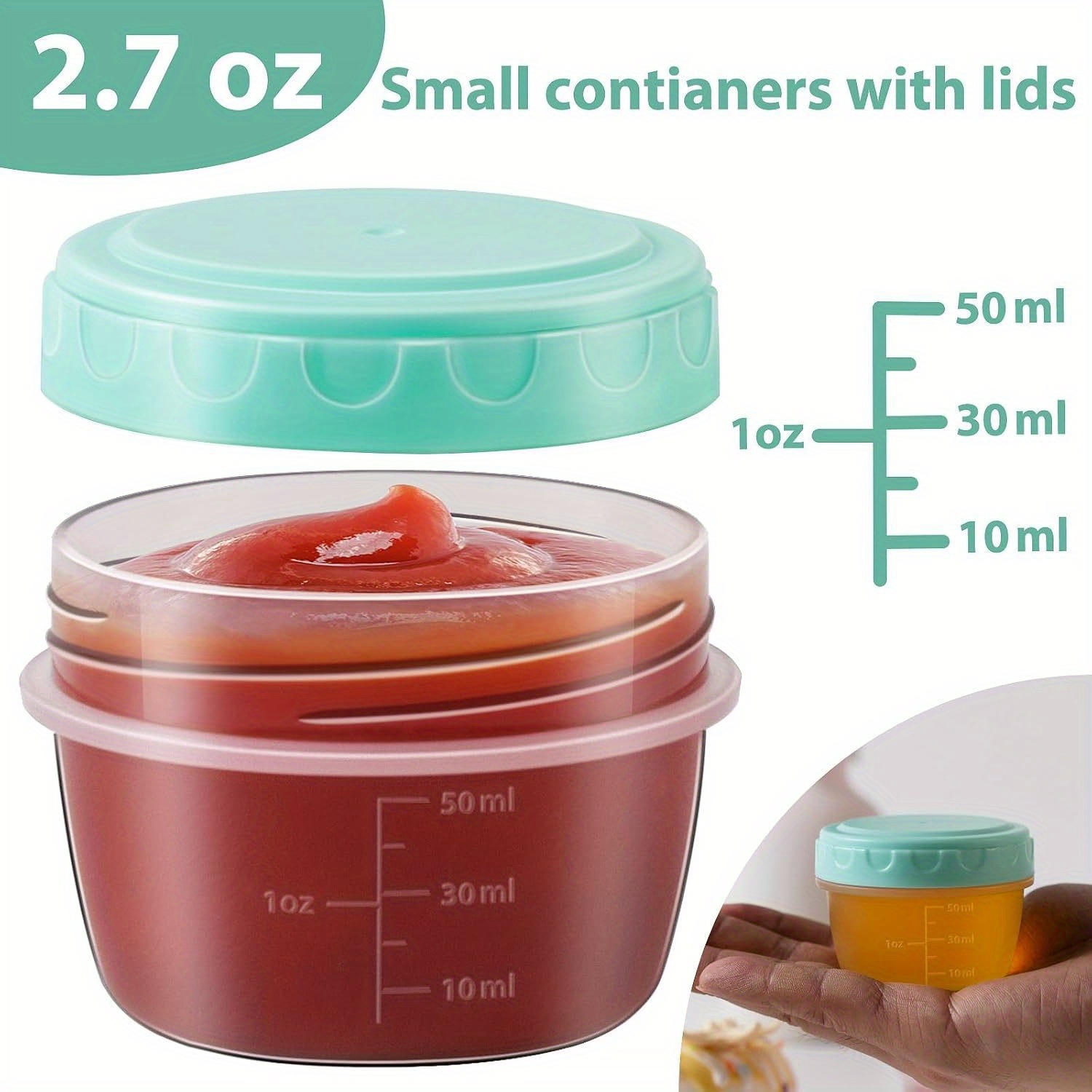 1-6 แพ็ค 2.7 ออนซ์สลัดคอนเทนเน - Baby Food Jars Glass บทวิจารณ์และราคา