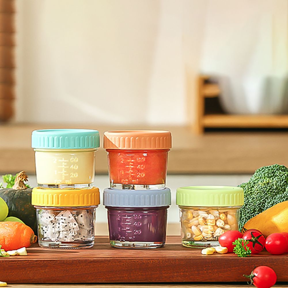 ขวดแก้วใส่อาหารเด็กแบบใช้ซ้ำได - Baby Food Jars Glass บทวิจารณ์และราคา
