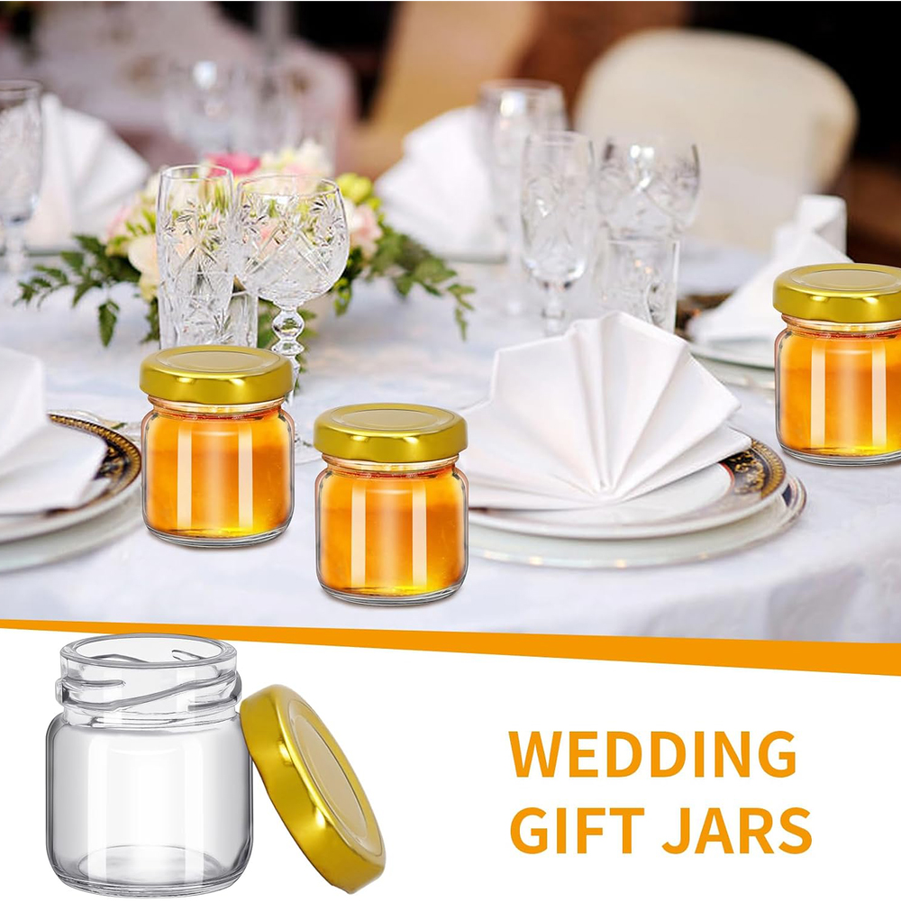 ขวดน้ำผึ้งใสทรงกลมขนาดเล็ก 1.5 - Baby Food Jars Glass บทวิจารณ์และราคา