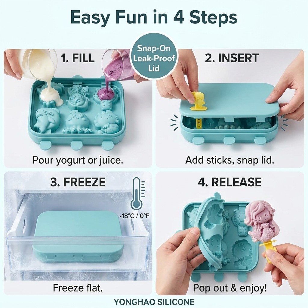 แม่พิมพ์ซิลิโคนรูปสัตว์ทะเลนาง - Baby Food Jelly บทวิจารณ์และราคา