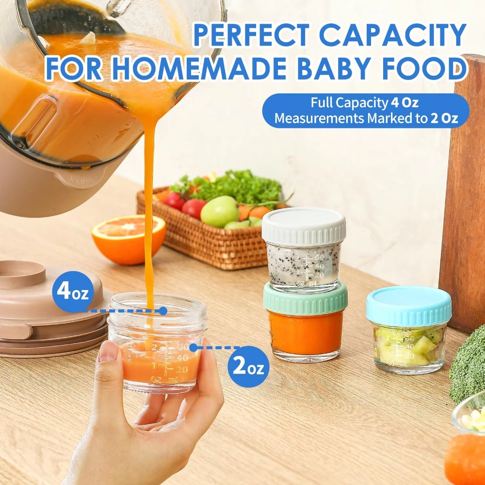 ขวดแก้วอเนกประสงค์ 6 ชิ้น สำหร - Baby Food Jars Glass บทวิจารณ์และราคา