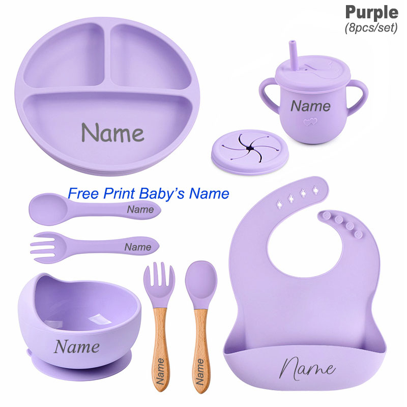 8 ชิ้นซิลิโคนชุดส่วนบุคคลชื่อโ - Baby Food Logo บทวิจารณ์และราคา