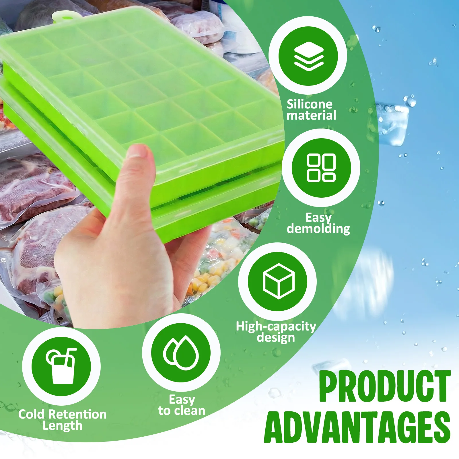 ถาดทำน้ำแข็งซิลิโคน ถอดออกง่าย - Baby Food Jelly บทวิจารณ์และราคา