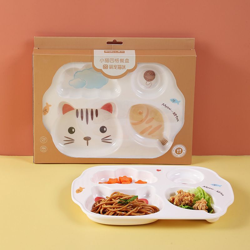 ชุดกล่องของขวัญชุดจานชามเด็ก ล - Baby Food Kitten บทวิจารณ์และราคา
