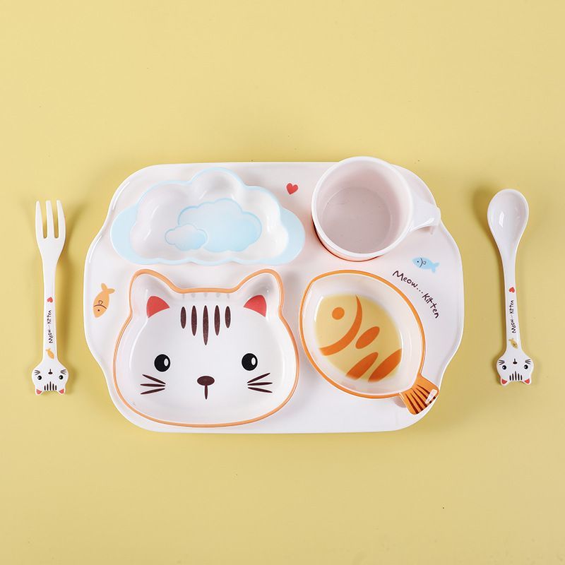 ชุดกล่องของขวัญชุดจานชามเด็ก ล - Baby Food Kitten บทวิจารณ์และราคา