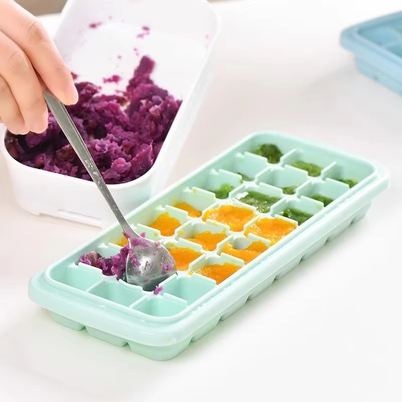 ถาดทำน้ำแข็งซิลิโคนพร้อมฝาปิด  - Baby Food Jelly บทวิจารณ์และราคา